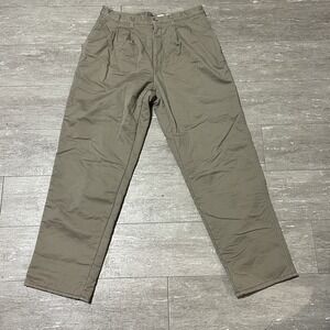 Eddie Bauer Pants Mens 35x32 Khaki Thermal Fleece Lined Outdoor Stretch AR88-7